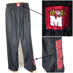 NIKE Maryland Terrapins Blk Tear Away Pants Large